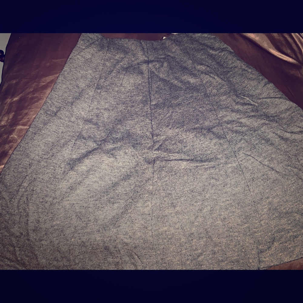 Grey Zara Merino Wool Skater Skirt Small